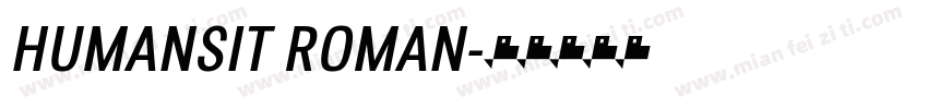 HUMANSIT ROMAN字体转换